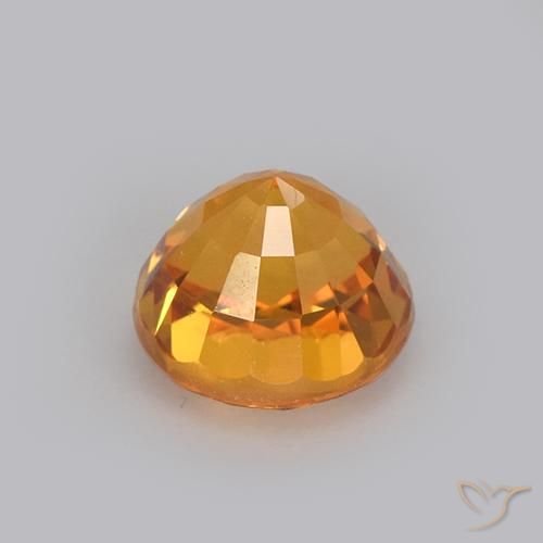 Sapphire Gemstone in 5.7 mm Size for Sale, Sapphire Stone in Gold Color
