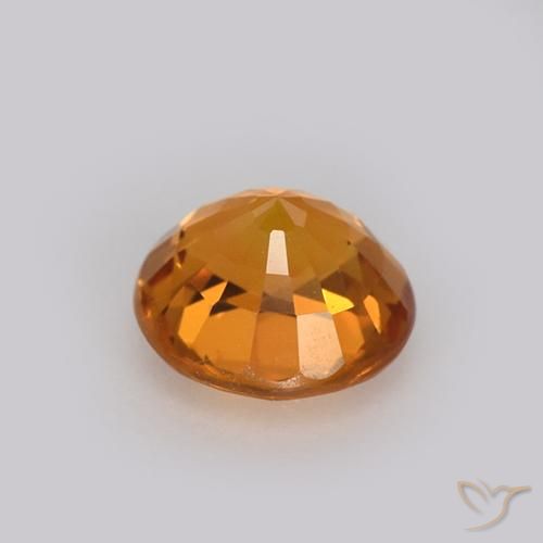 Sapphire Gemstone in 5.5 mm (calibrated) Size for Sale, Sapphire Stone in Deep Orange-Gold Color