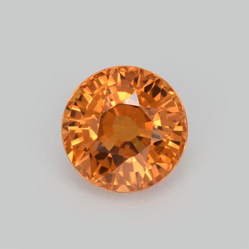 Tiger Orange Сапфир Камень - 1ct Круглая Фасетная Огранка (ID: 512123)