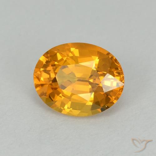 1.15 ct Golden Sapphire Stone, Natural Sapphire in Oval Facet Shape for Sale