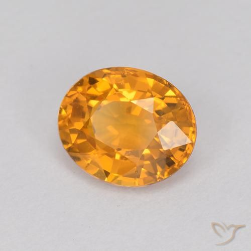 1.07 ct Golden Sapphire Stone, Natural Sapphire in Oval Facet Shape for Sale