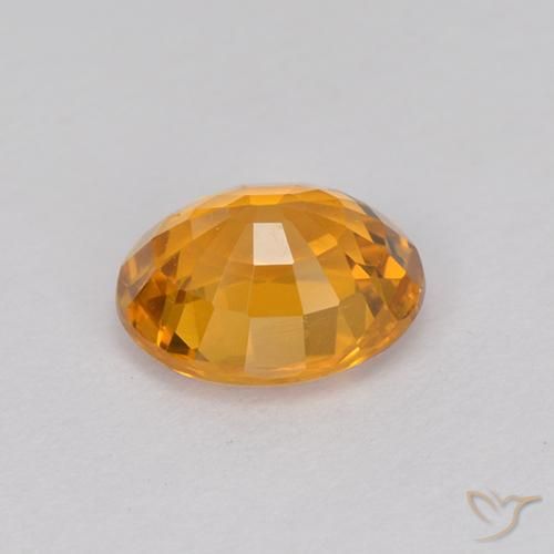 Sapphire Gemstone in 6.5 x 5.5 mm Size for Sale, Sapphire Stone in Gold Color