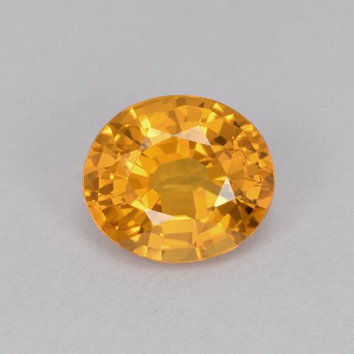 ゴールド サファイア 宝石 - 1ct オーバル ファセット (ID: 512143)