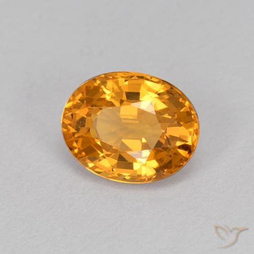 1.03 ct Golden Sapphire Stone, Natural Sapphire in Oval Facet Shape for Sale