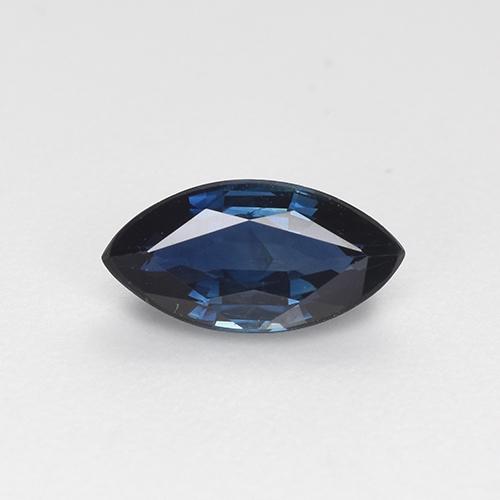 Navy Blue Sapphire Gem - 0.8ct Marquise Facet (ID: 512317)