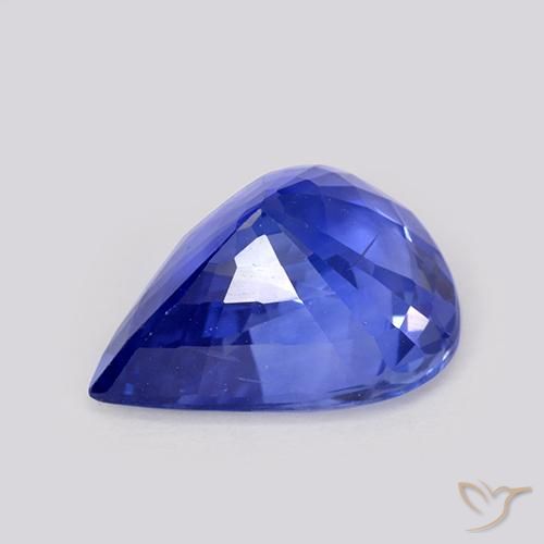 Sapphire Gemstone in 11.5 x 8.9 mm Size for Sale, Sapphire Stone in Intense Violet Blue Color