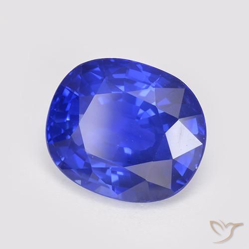 3.24 ct Blue Sapphire Stone, Natural Sapphire in Oval Facet Shape for Sale