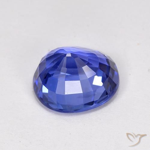 Sapphire Gemstone in 9 x 8.4 mm Size for Sale, Sapphire Stone in Light Cornflower Blue Color