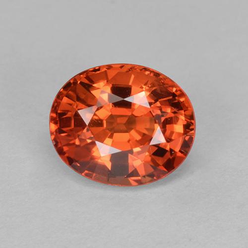 tiefrot Saphir Edelstein - 1.1ct Oval facettiert (ID: 513234)