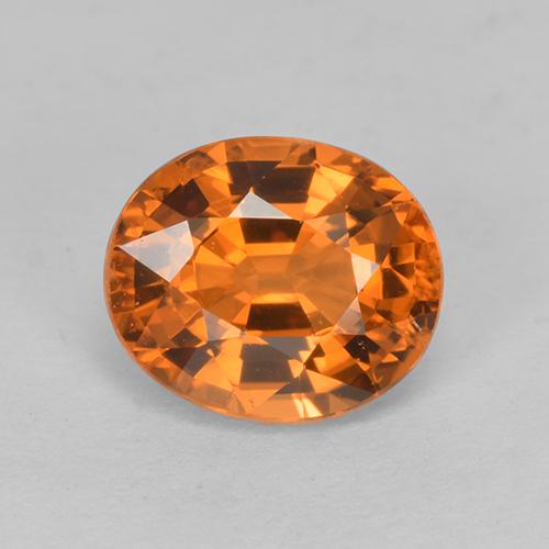 Ярко-оранжевый Сапфир Камень - 1.2ct Фасетный Овал (ID: 513237)