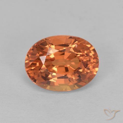 1.00ct Natural Warm Apricot Orange Sapphire, Oval, VVS