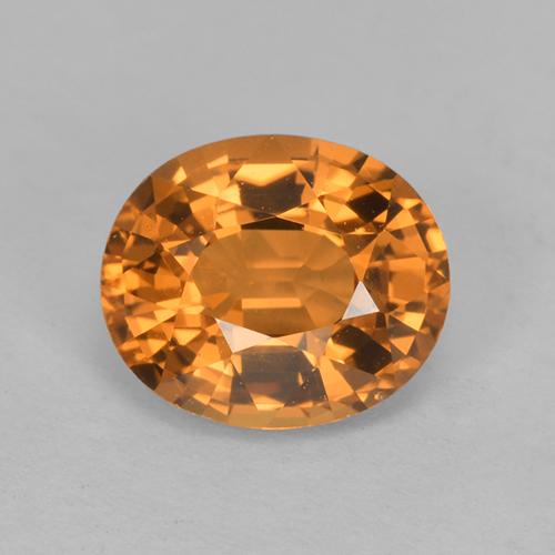 Medium Orange Сапфир Камень - 1.3ct Фасетный Овал (ID: 513240)