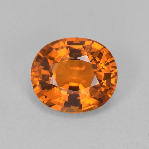Yellowish Orange Сапфир Камень - 1ct Фасетный Овал (ID: 513242)