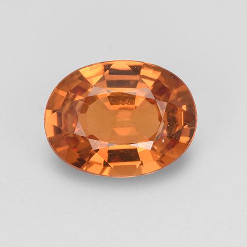 Medium Orange Сапфир Камень - 1.1ct Фасетный Овал (ID: 513450)