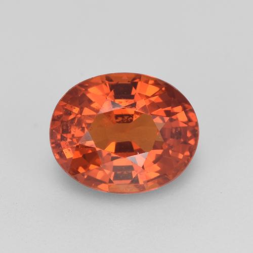 برتقالى كهرمانى زفير حجر كريم - 1.2ct وجه بيضاوى (ID: 513451)