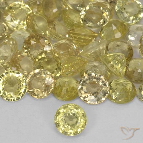 0.40ct Natural Pale Yellow Sapphire, Round, VS
