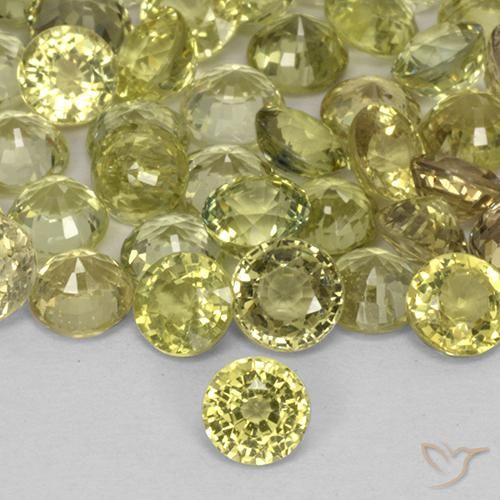 0,5 ct loser gelber Saphir, 4,5 mm Rundschliff aus Tansania, Photo A