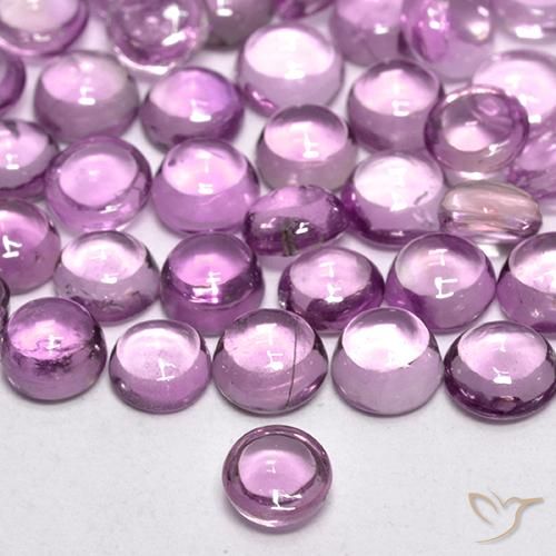 Sapphire Gemstones in 3.4 mm Size for Sale, Sapphire Stones in Pinkish Violet Purple Color