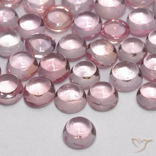 2.37 ctw Pink Sapphire Stones, Natural Sapphire in Round Cabochon Shape for Sale