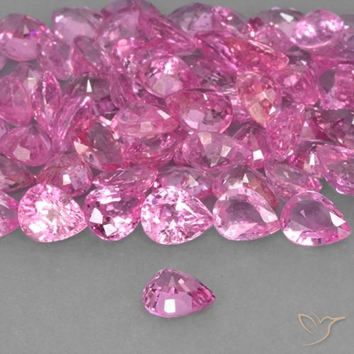 Sapphire Gemstones in 5 x 4 mm (calibrated) Size for Sale, Sapphire Stones in Intense Pink Color
