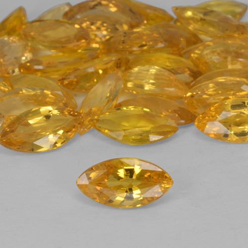Dark Golden Сапфир Камень - 0.4ct Фасетная Маркиза (ID: 518950)