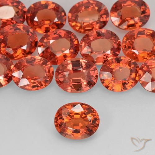 Rojo intenso Zafiro Gema - 0.8ct Forma ovalada (ID: 519035)