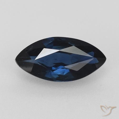 0.75ct Natural Dark Blue Sapphire, Marquise, VVS-VS