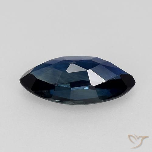 Sapphire Gemstone in 8.1 x 4.1 mm Size for Sale, Sapphire Stone in Dark Blue Color