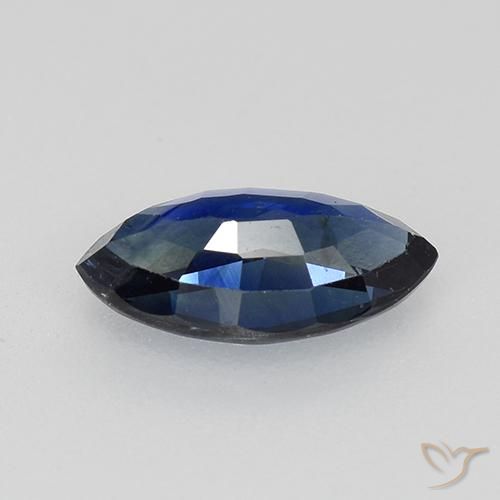 Sapphire Gemstone in 7.9 x 4.2 mm Size for Sale, Sapphire Stone in Navy Blue Color