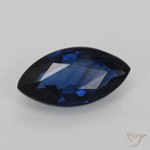0.80 ct Blue Sapphire Stone, Natural Sapphire in Marquise Facet Shape for Sale
