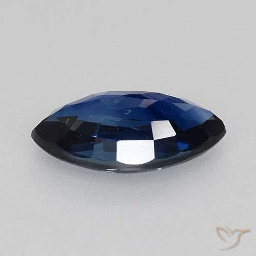 Sapphire Gemstone in 8.2 x 4.2 mm Size for Sale, Sapphire Stone in Dark Blue Color