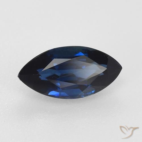 0.80 ct Blue Sapphire Stone, Natural Sapphire in Marquise Facet Shape for Sale