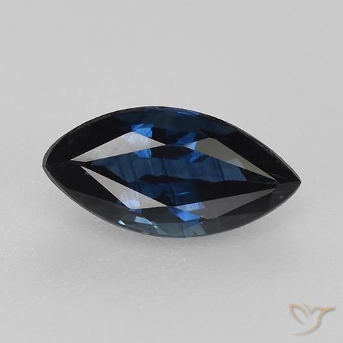 0.82ct Natural Dark Blue Sapphire, Marquise, VVS-VS