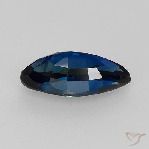 Sapphire Gemstone in 8.1 x 4.1 mm Size for Sale, Sapphire Stone in Dark Blue Color