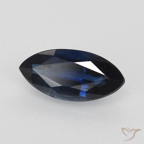 0.73 ct Blue Sapphire Stone, Natural Sapphire in Marquise Facet Shape for Sale