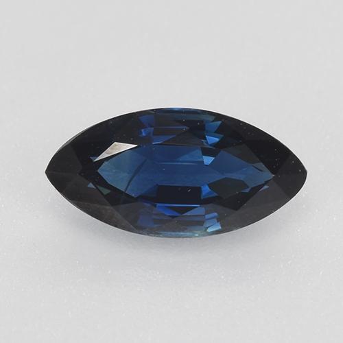 Night Blue Сапфир Камень - 0.8ct Фасетная Маркиза (ID: 520334)