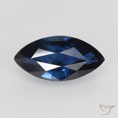 0.72ct Natural Twilight Blue Sapphire, Marquise, VVS-VS