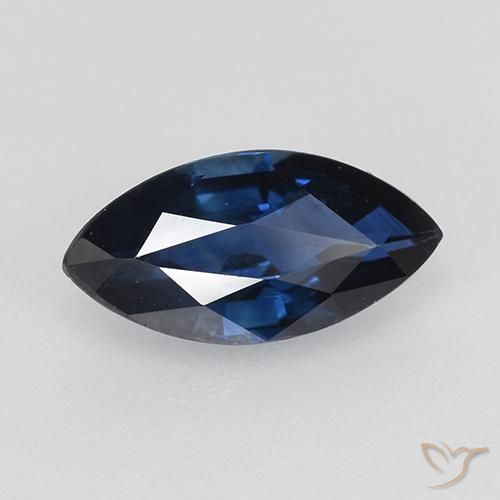 0.72 ct Blue Sapphire Stone, Natural Sapphire in Marquise Facet Shape for Sale