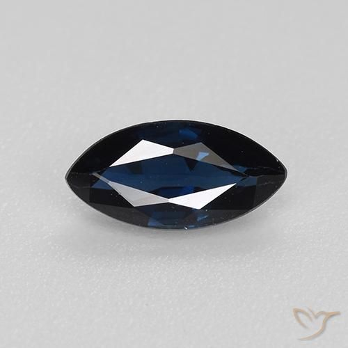 0.73ct Natural Dark Blue Sapphire, Marquise, VVS-VS