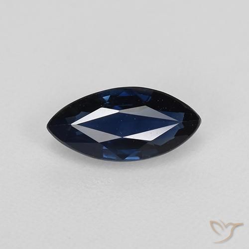 0.74ct Natural Navy Blue Sapphire, Marquise, VVS-VS