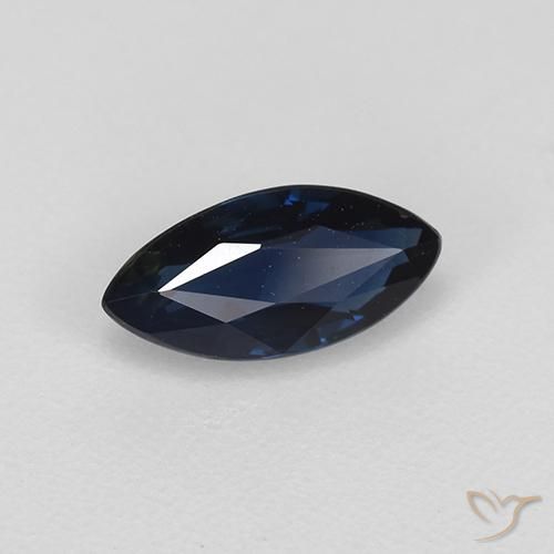 0.74 ct Blue Sapphire Stone, Natural Sapphire in Marquise Facet Shape for Sale