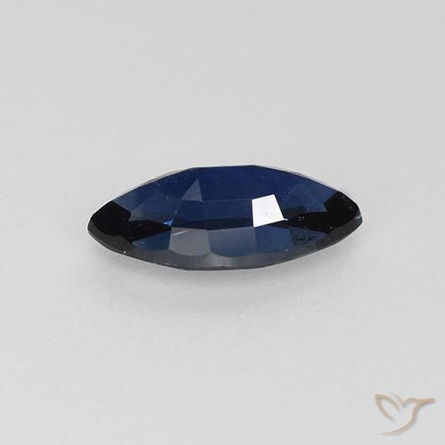 Sapphire Gemstone in 8 x 3.9 mm Size for Sale, Sapphire Stone in Twilight Blue Color