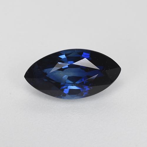 Twilight Blue Sapphire Gem - 1ct Marquise Facet (ID: 520605)