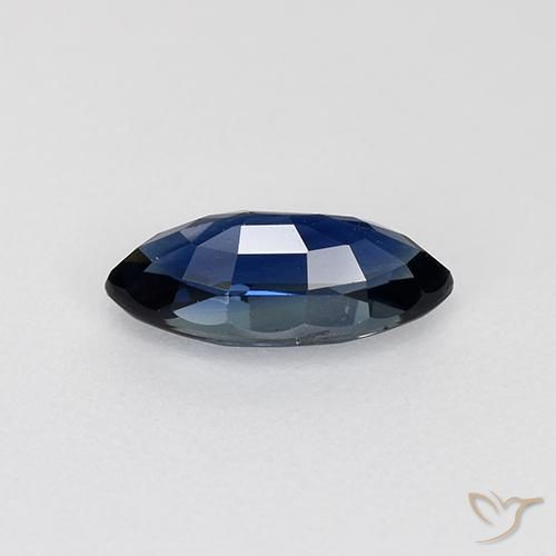 Sapphire Gemstone in 8 x 3.8 mm Size for Sale, Sapphire Stone in Dark Blue Color