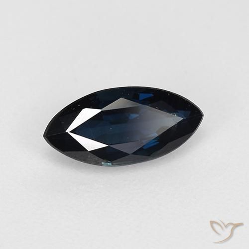 0.77 ct Blue Sapphire Stone, Natural Sapphire in Marquise Facet Shape for Sale