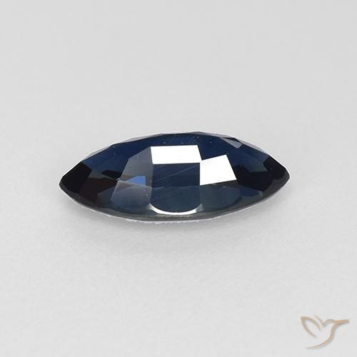 Sapphire Gemstone in 8.2 x 4 mm Size for Sale, Sapphire Stone in Midnight Blue Color