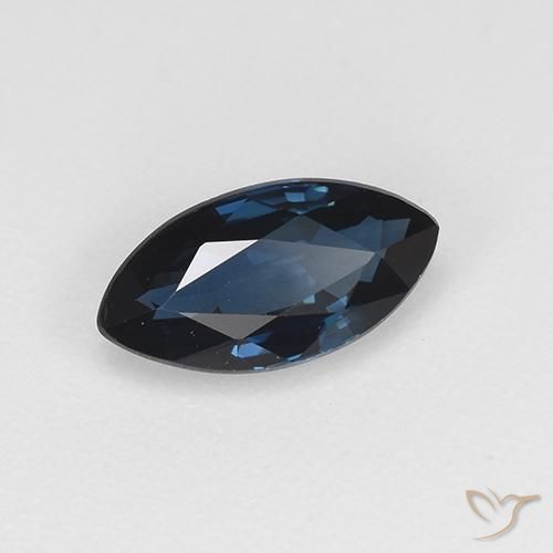 0.84 ct Blue Sapphire Stone, Natural Sapphire in Marquise Facet Shape for Sale