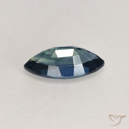 Sapphire Gemstone in 8.2 x 4.1 mm Size for Sale, Sapphire Stone in Dark Blue Color