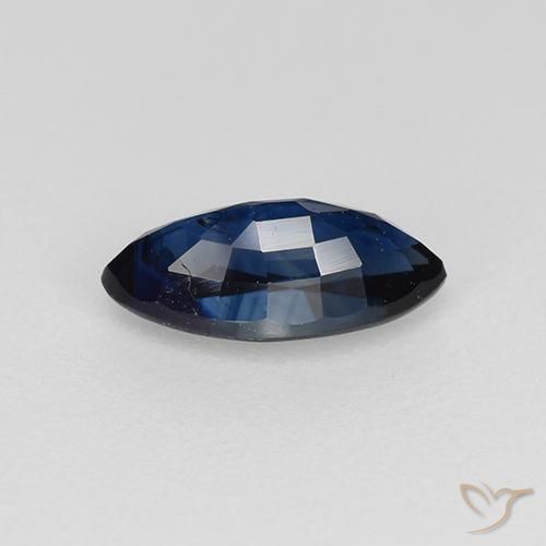 Sapphire Gemstone in 8.1 x 4.1 mm Size for Sale, Sapphire Stone in Navy Blue Color