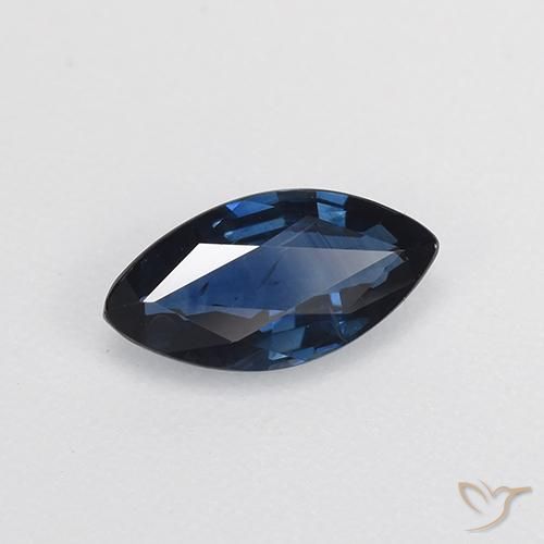 0.68 ct Blue Sapphire Stone, Natural Sapphire in Marquise Facet Shape for Sale